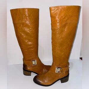 Vince Camuto Finella Brown Leather Boots